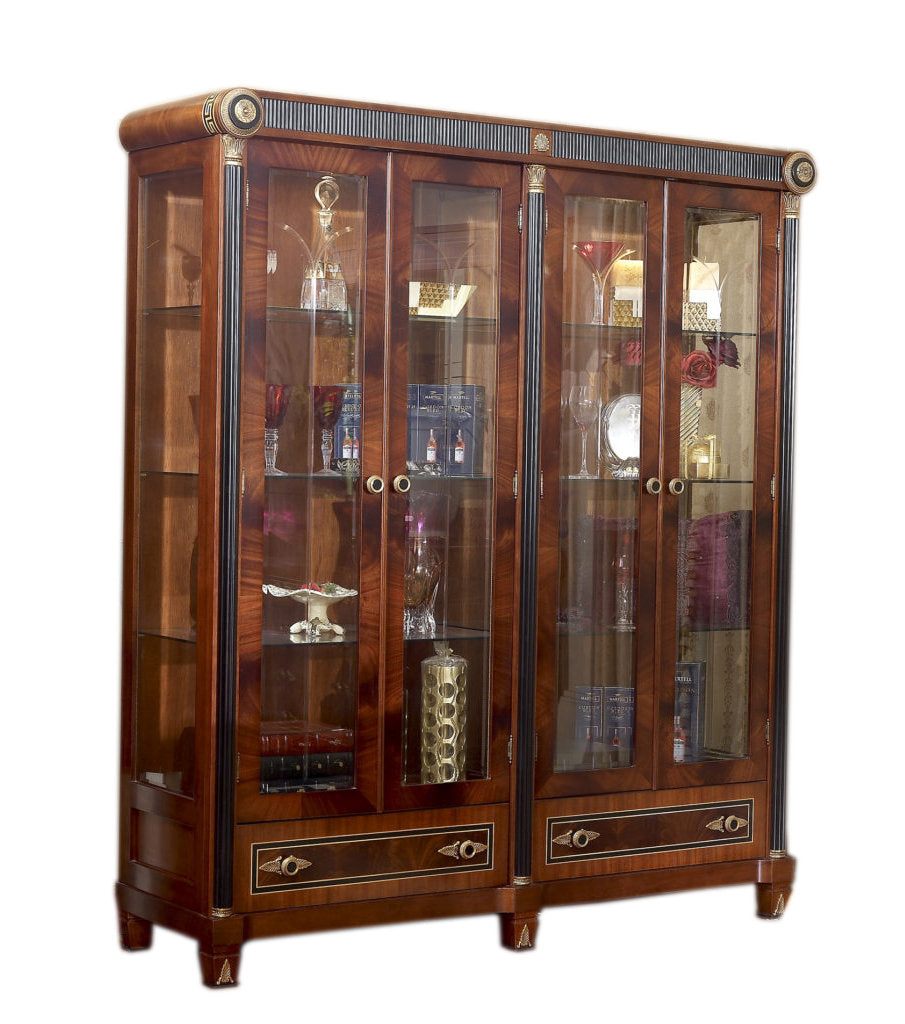 Solid Wood Lighted China Cabinet