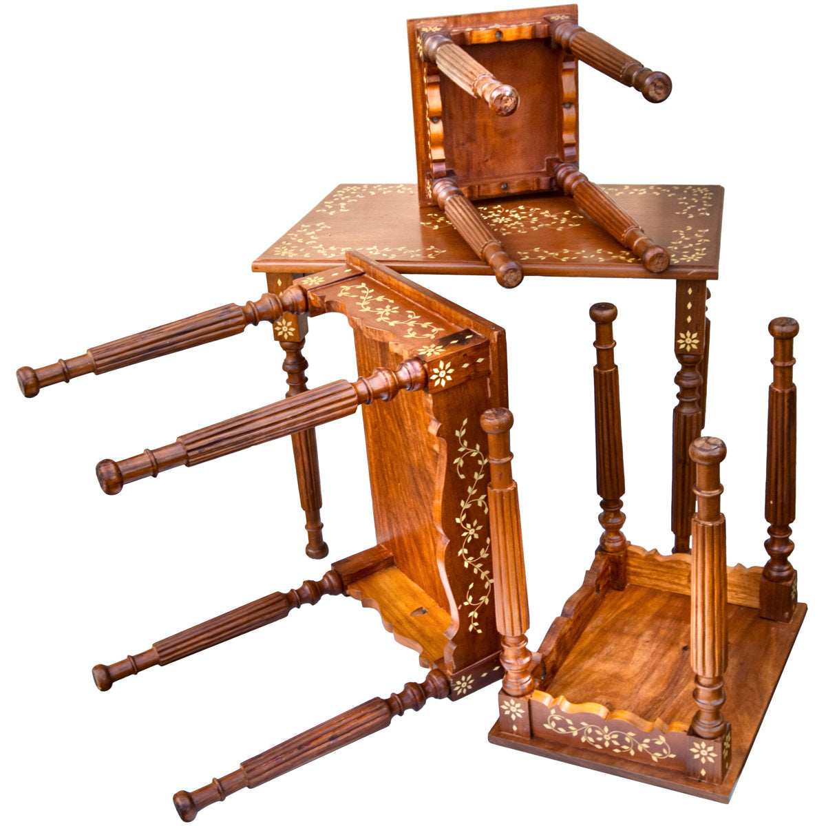 Solid Wood Nesting End Table