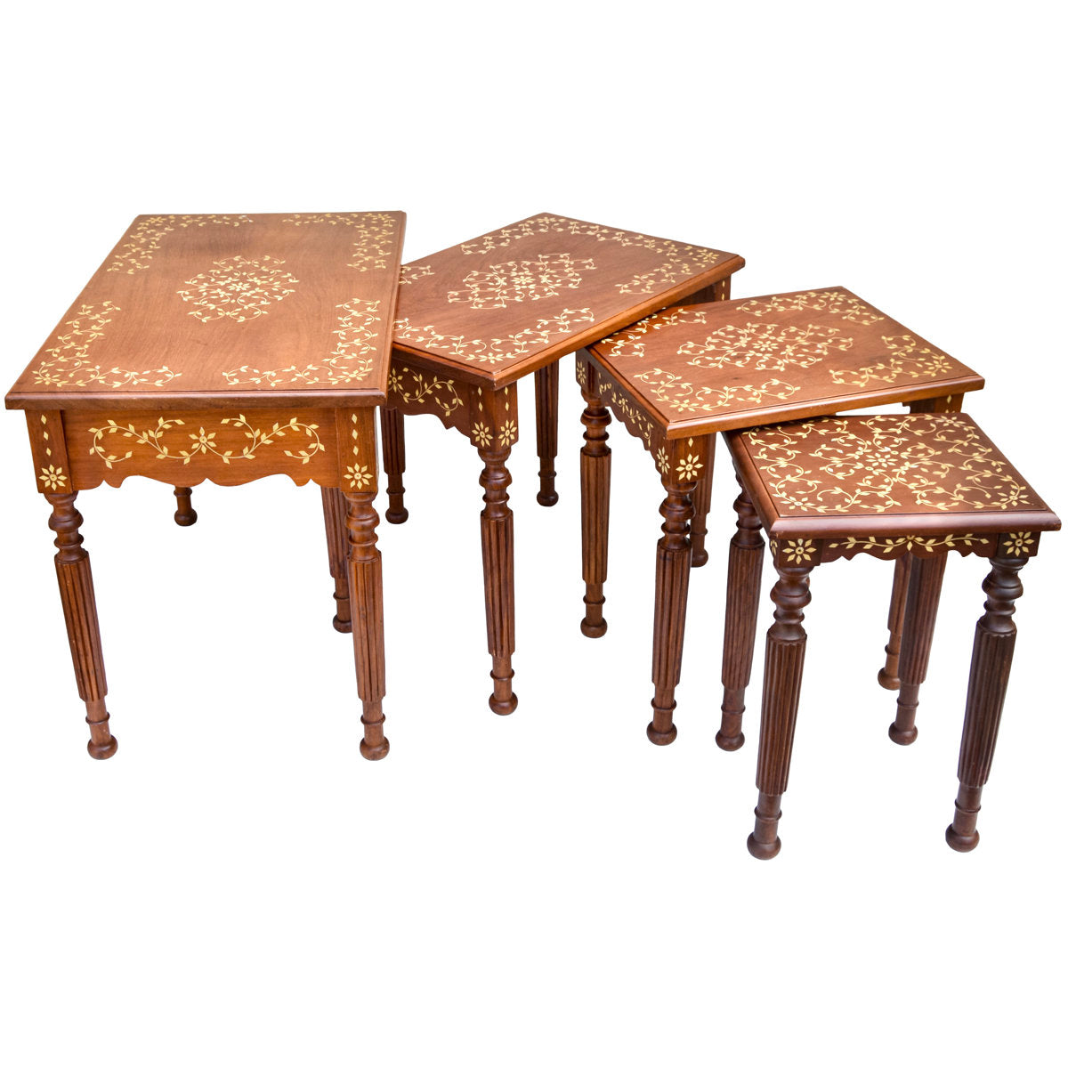 Solid Wood Nesting End Table