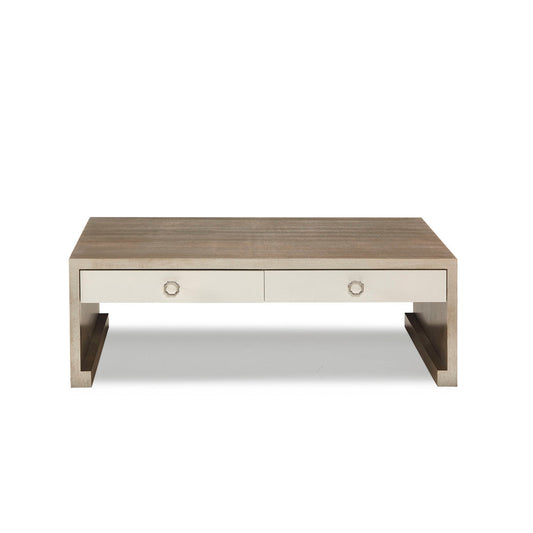 Solid Wood Sled Coffee Table with Storage
