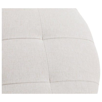 Soren Leather Round Ottoman