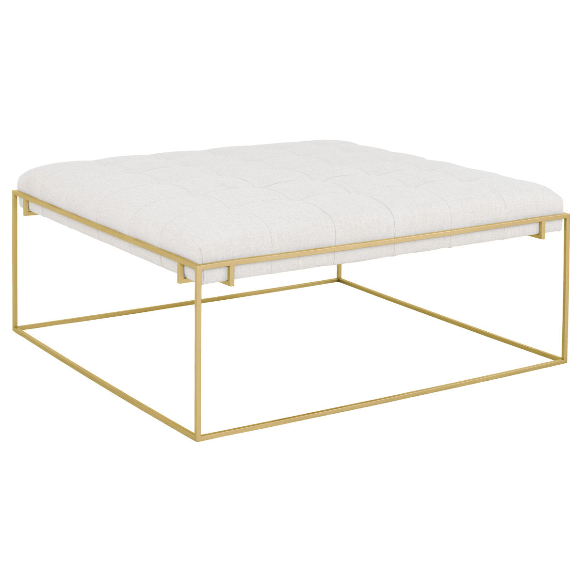 Soren Leather Square Ottoman