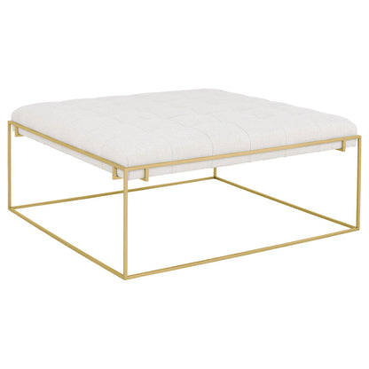 Soren Leather Square Ottoman