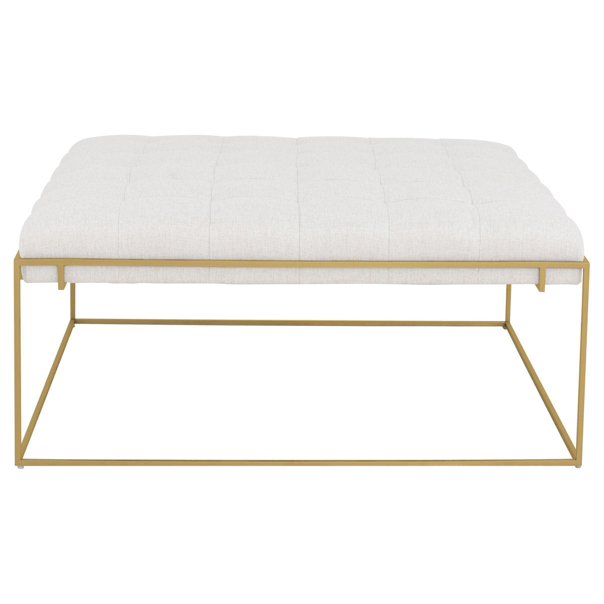 Soren Leather Square Ottoman