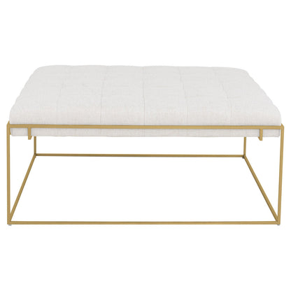 Soren Leather Square Ottoman