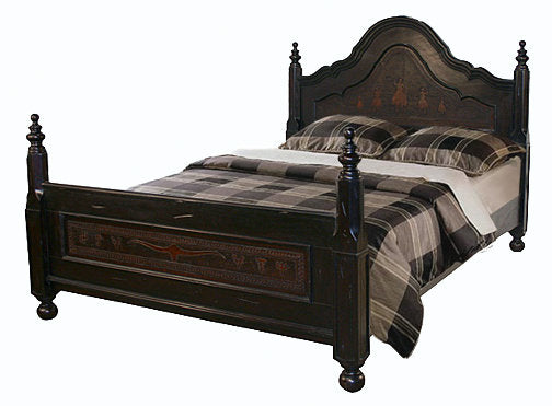 New World Trading Spanish Upholstered Panel Bed