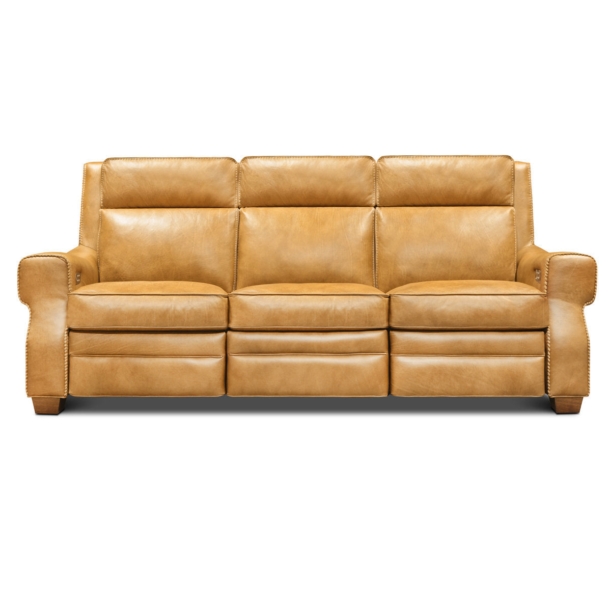 Eleanor Rigby Spencer 96 Genuine Leather Square Arm Reclining Sofa