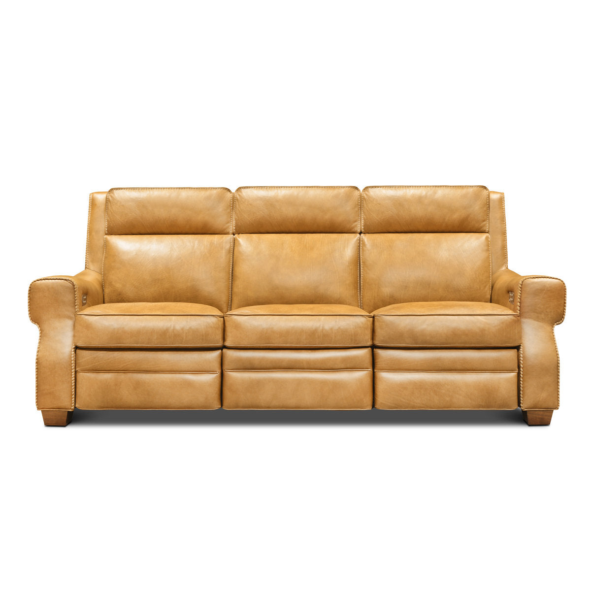 Eleanor Rigby Spencer 96 Genuine Leather Square Arm Reclining Sofa