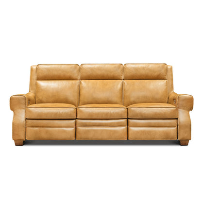 Eleanor Rigby Spencer 96 Genuine Leather Square Arm Reclining Sofa