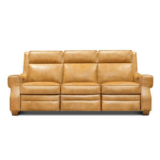 Eleanor Rigby Spencer 96 Genuine Leather Square Arm Reclining Sofa