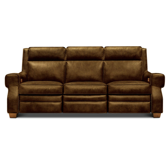 Eleanor Rigby Spencer 90 Genuine Leather Square Arm Reclining Sofa