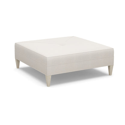 Paul Robert 54 Wide Square Standard Ottoman With Tapered Leg