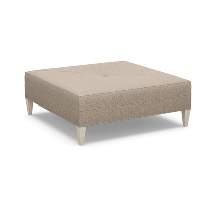 Paul Robert 54 Wide Square Standard Ottoman With Tapered Leg