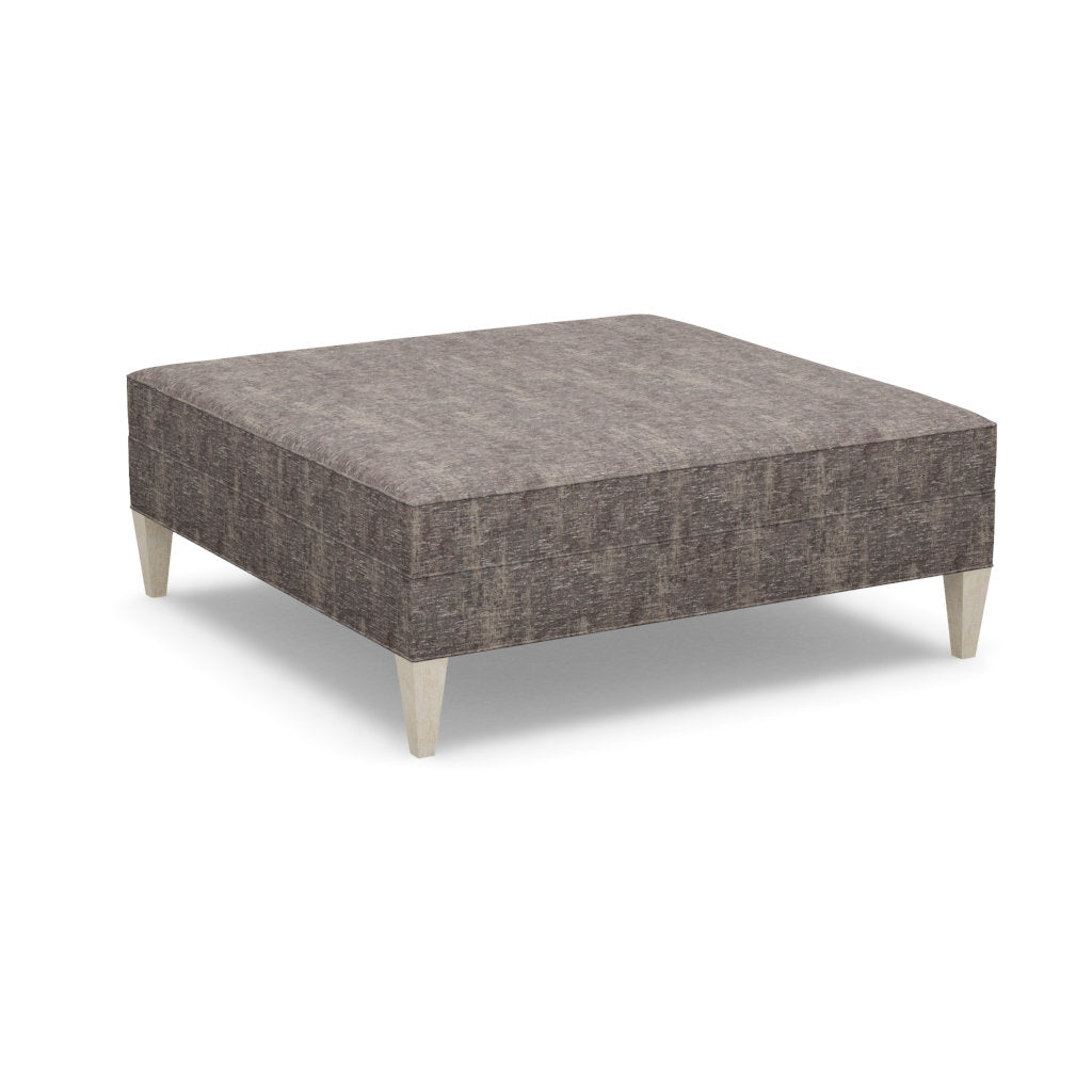 Paul Robert 54 Wide Square Standard Ottoman With Tapered Leg