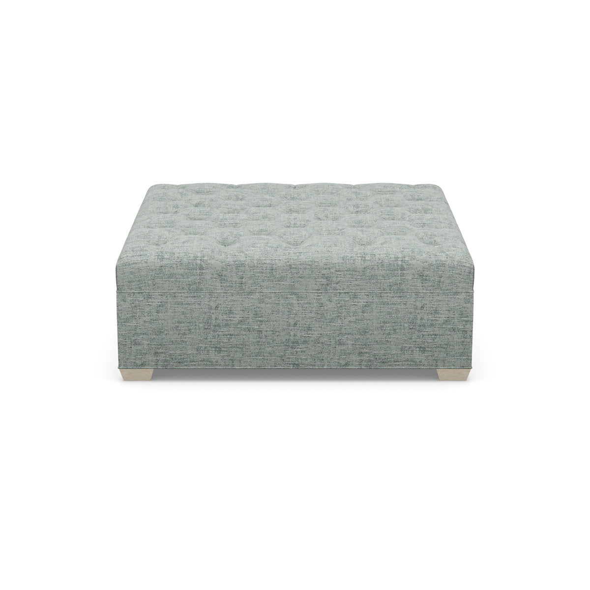 Paul Robert 54 Wide Tufted Square Cocktail Ottoman With Tapered Foot