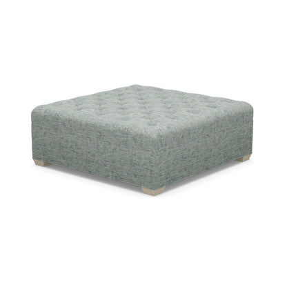Paul Robert 54 Wide Tufted Square Cocktail Ottoman With Tapered Foot