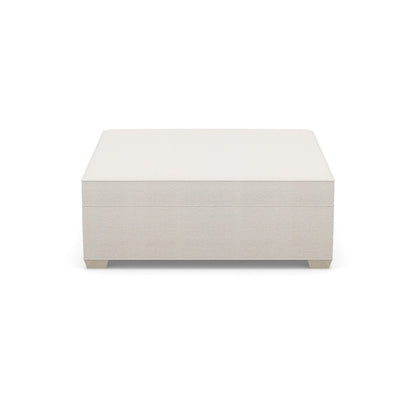 Paul Robert 48 Wide Square Cocktail Ottoman With Tapered Foot