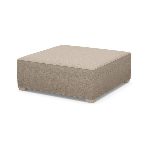 Paul Robert 48 Wide Square Cocktail Ottoman With Tapered Foot