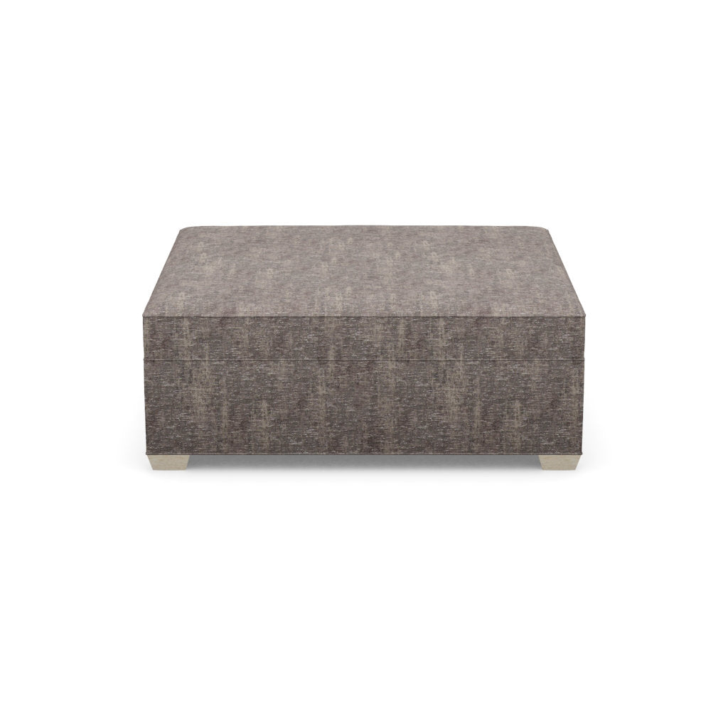 Paul Robert 48 Wide Square Cocktail Ottoman With Tapered Foot