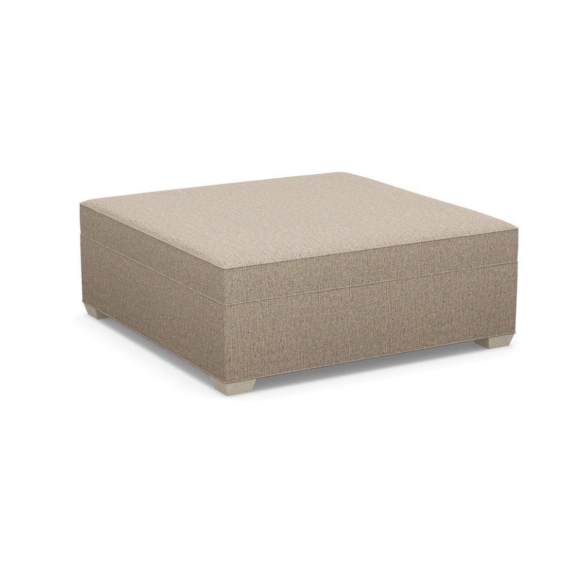 Paul Robert 48 Wide Square Cocktail Ottoman With Tapered Foot