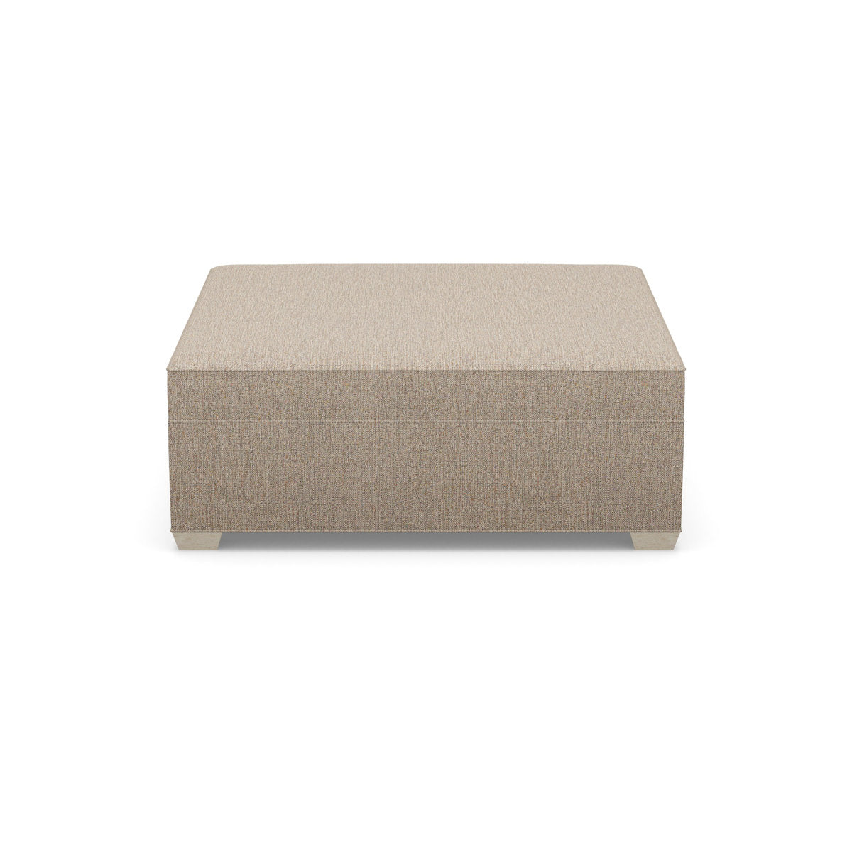 Paul Robert 48 Wide Square Cocktail Ottoman With Tapered Foot