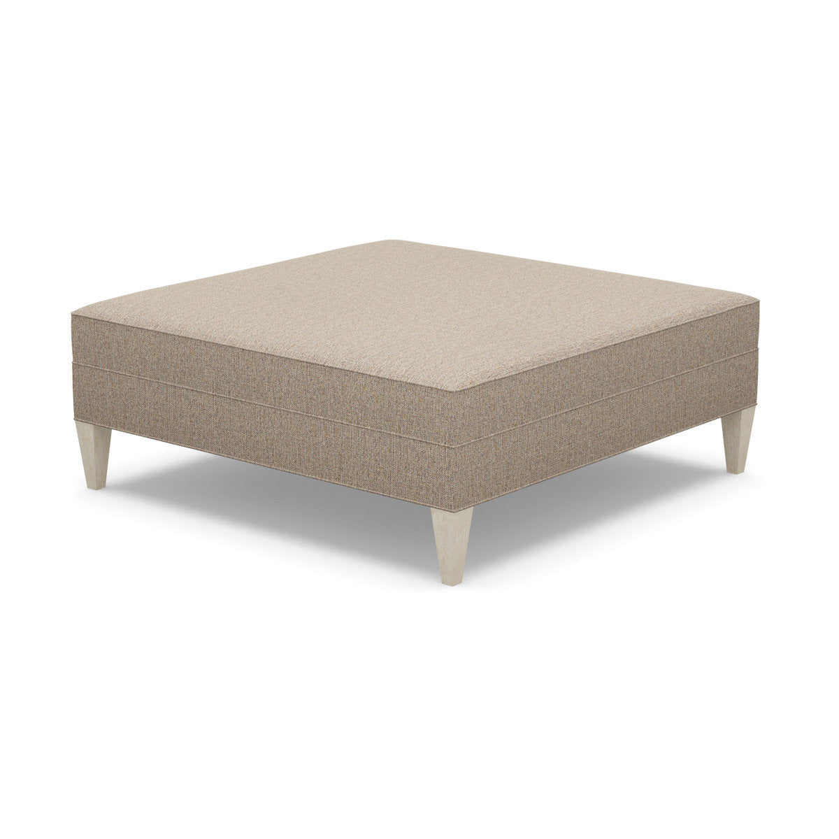 Paul Robert 48 Wide Square Cocktail Ottoman With Tapered Leg