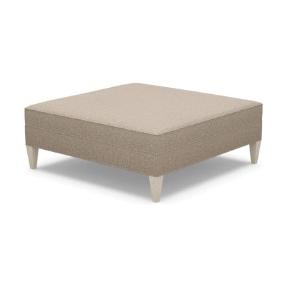 Paul Robert 48 Wide Square Cocktail Ottoman With Tapered Leg