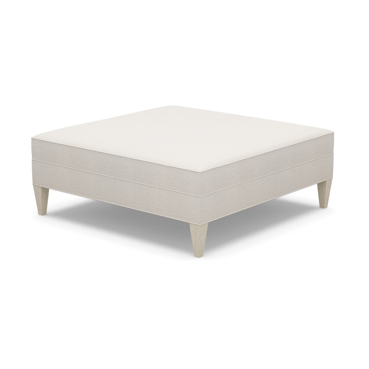 Paul Robert 48 Wide Square Cocktail Ottoman With Tapered Leg