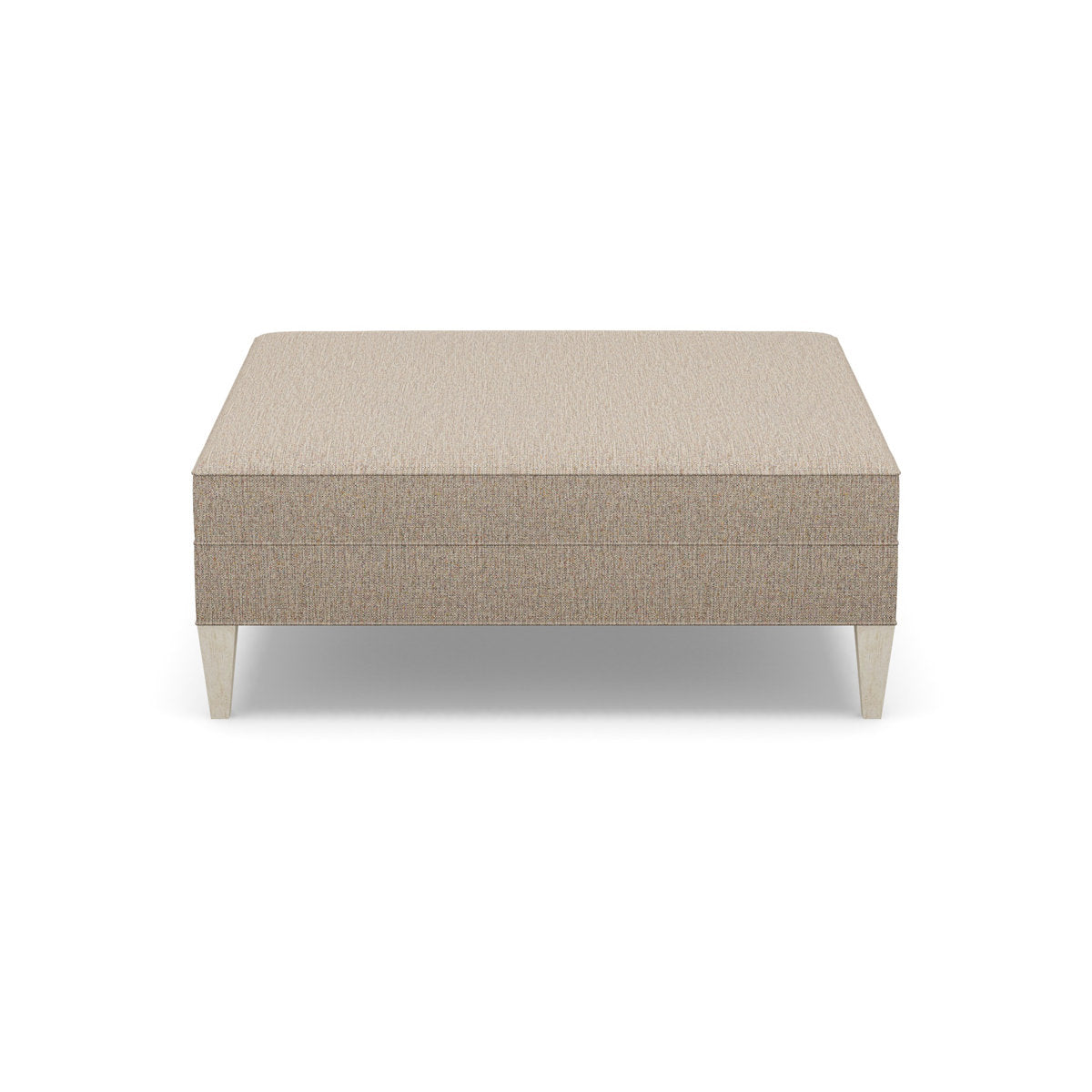 Paul Robert 48 Wide Square Cocktail Ottoman With Tapered Leg