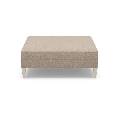 Paul Robert 48 Wide Square Cocktail Ottoman With Tapered Leg