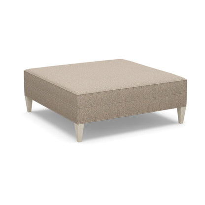 Paul Robert 48 Wide Square Cocktail Ottoman With Tapered Leg