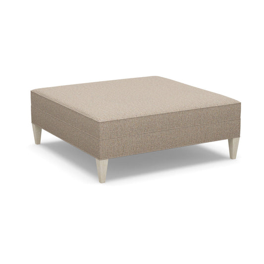 Paul Robert 48 Wide Square Cocktail Ottoman With Tapered Leg