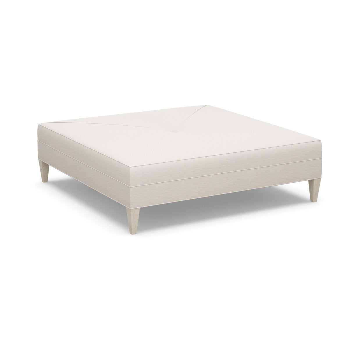 Paul Robert 60 Wide Square Standard Ottoman With Tapered Leg