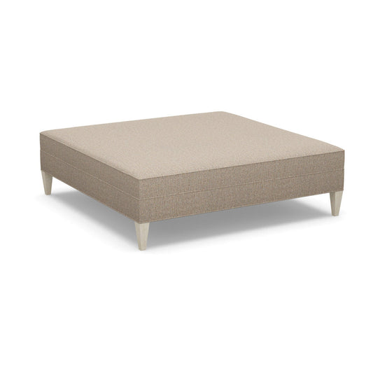 Paul Robert 60 Wide Square Standard Ottoman With Tapered Leg