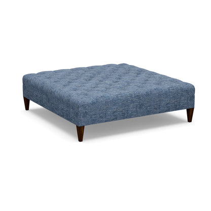 Paul Robert 60 Wide Tufted Square Cocktail Ottoman With Tapered Foot