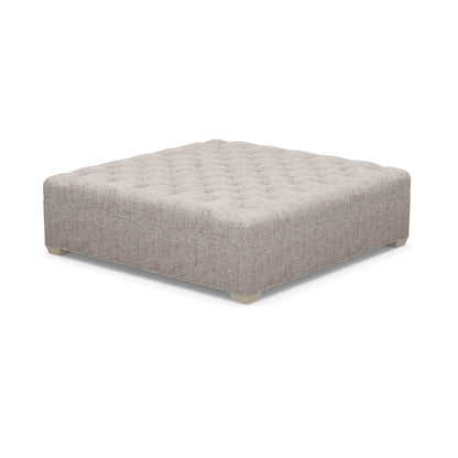 Paul Robert 60 Wide Tufted Square Cocktail Ottoman With Tapered Foot