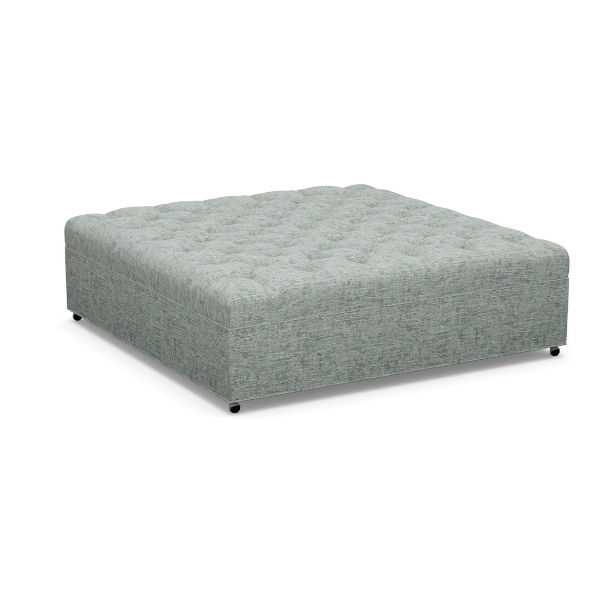 Paul Robert 60 Wide Tufted Square Cocktail Ottoman With Casters