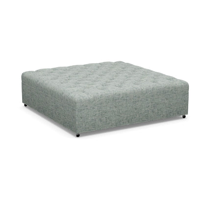 Paul Robert 60 Wide Tufted Square Cocktail Ottoman With Casters
