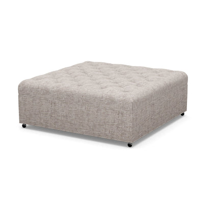 Paul Robert 48 Wide Tufted Square Cocktail Ottoman With Casters