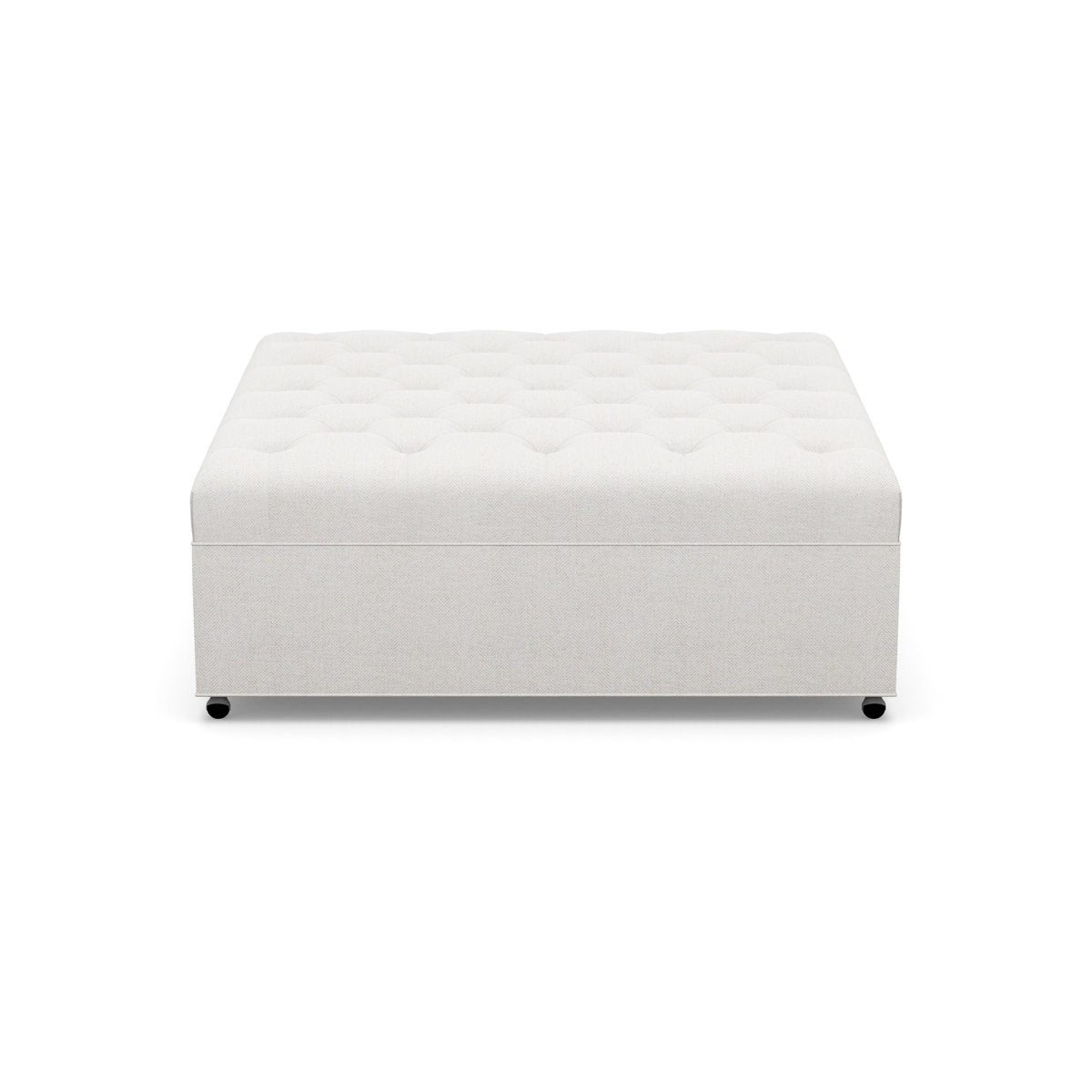 Paul Robert 48 Wide Tufted Square Cocktail Ottoman With Casters
