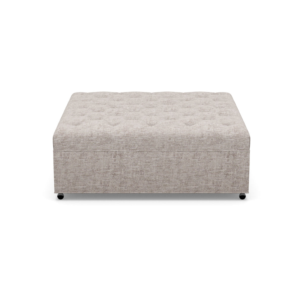 Paul Robert 48 Wide Tufted Square Cocktail Ottoman With Casters
