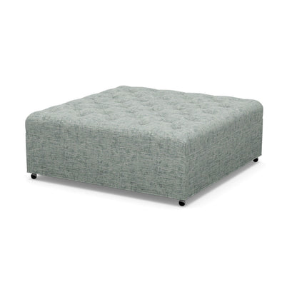 Paul Robert 54 Wide Tufted Square Cocktail Ottoman With Casters