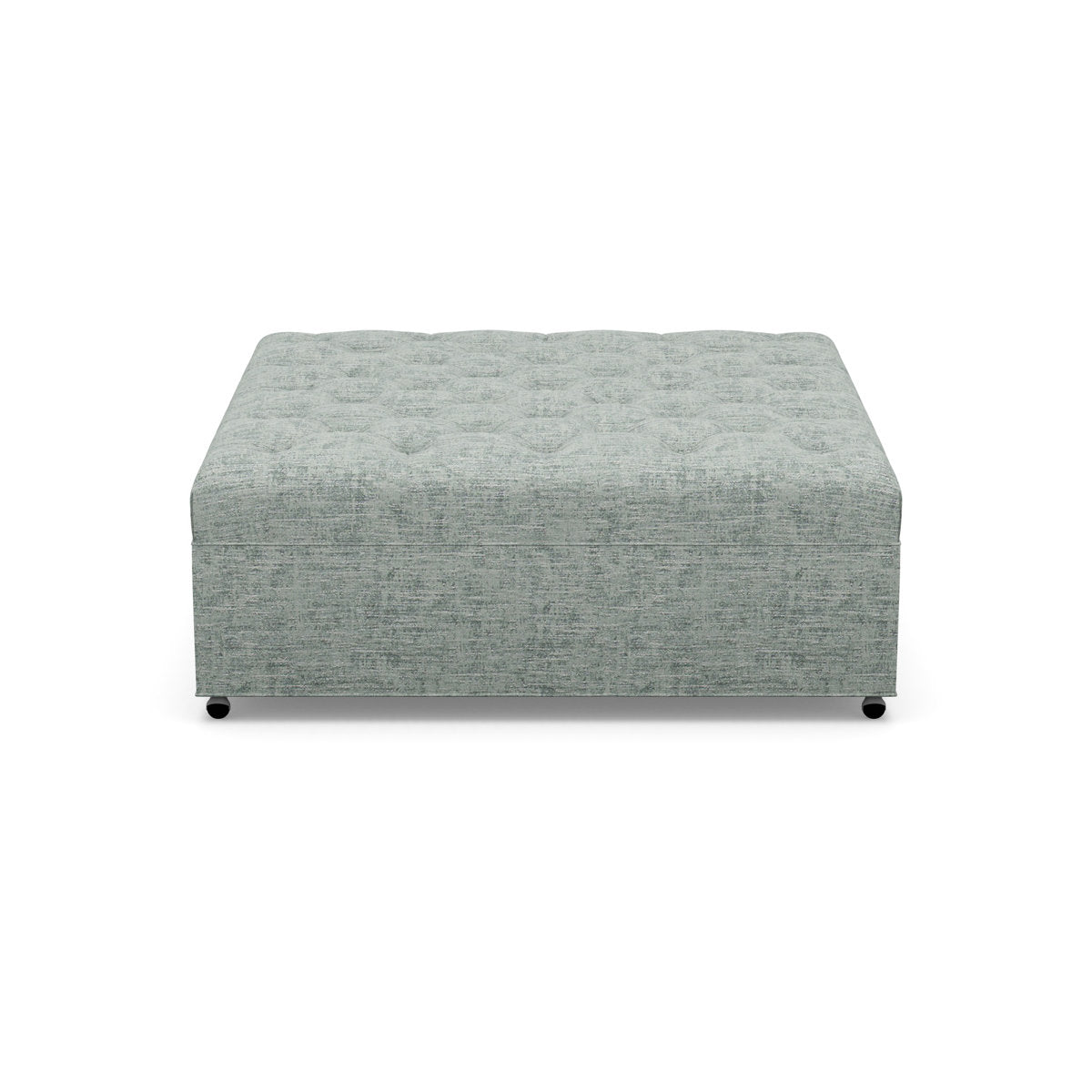 Paul Robert 54 Wide Tufted Square Cocktail Ottoman With Casters