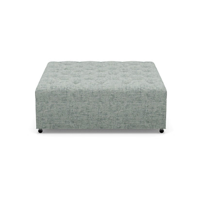 Paul Robert 54 Wide Tufted Square Cocktail Ottoman With Casters