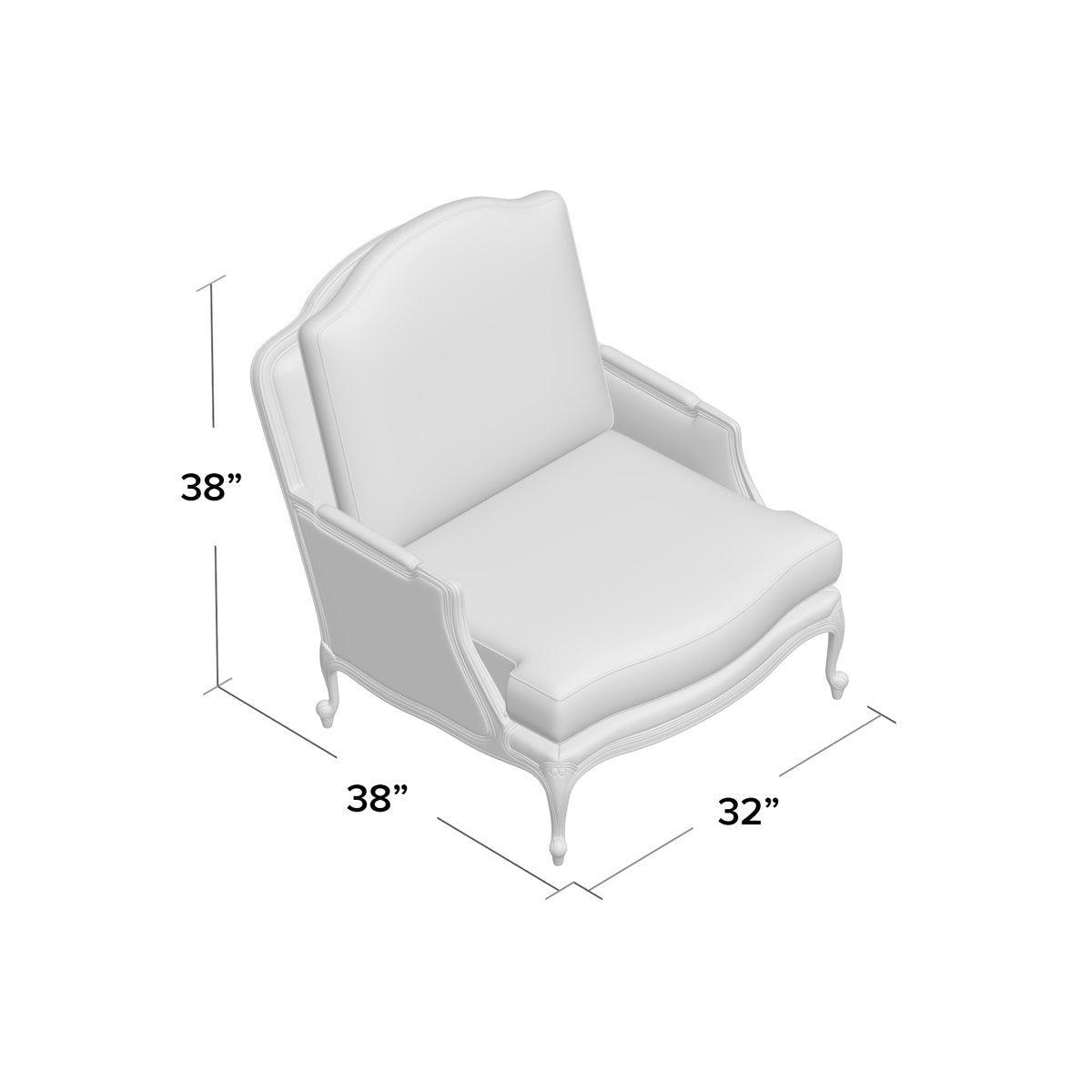 St. Helena Armchair Chair with Ottoman