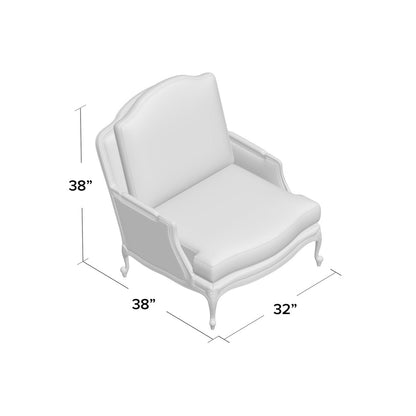 St. Helena Armchair Chair with Ottoman