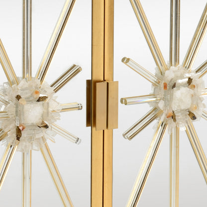 Starburst Solid Wood Accent Cabinet