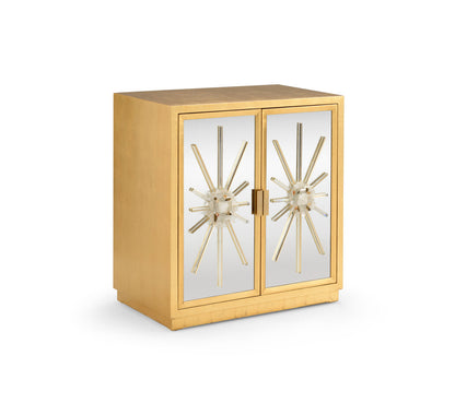 Starburst Solid Wood Accent Cabinet