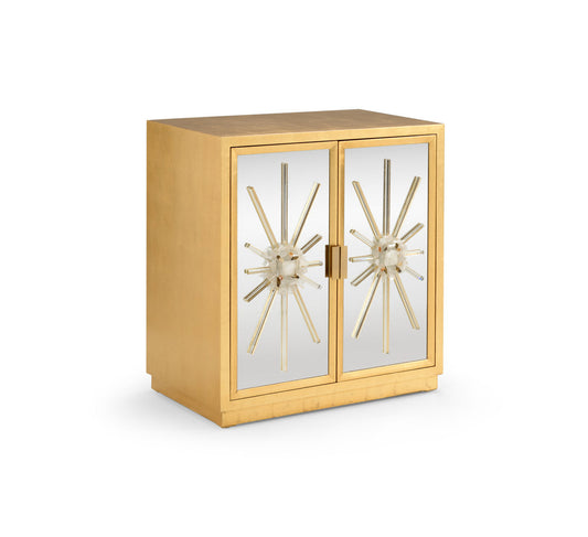 Starburst Solid Wood Accent Cabinet
