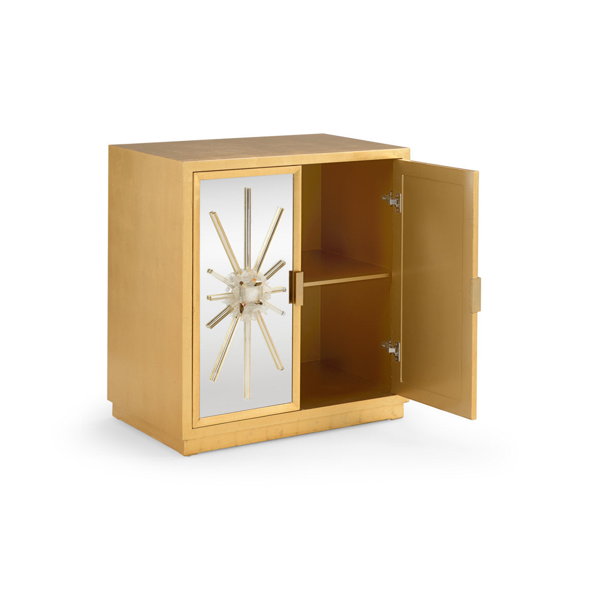 Starburst Solid Wood Accent Cabinet